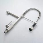 Mitigeur-de-cuisine-Flexible-Double-robinets-Chrome-moderne