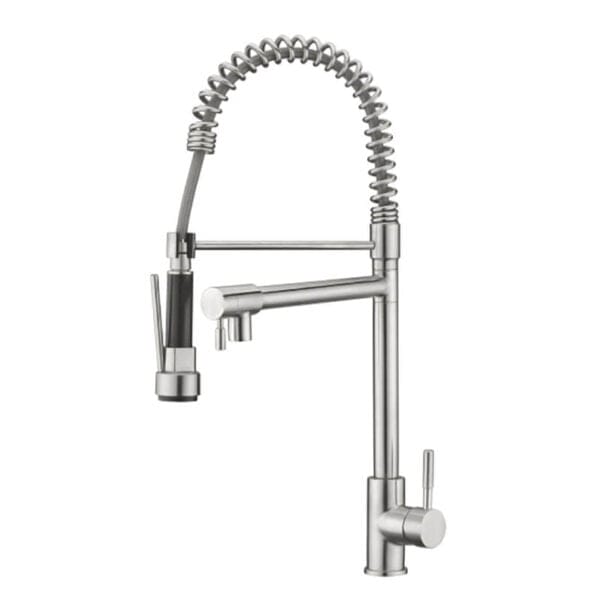 Mitigeur-de-cuisine-Flexible-Double-robinets-Chrome-moderne