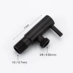 Corallo Robinet équerre de 1-2 x 3-8 regula noir