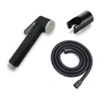 Kit Douchette WC Vitalio Hygienique Noir avec Tuyau Flexible