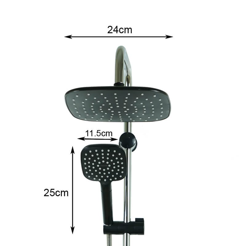 Colonne de douche avec Porte-Savon Noir