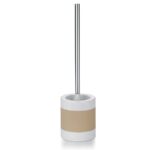 Ensemble Distributeur Savon avec Brosse WC Chic d’Accessoires de Salle de Bain en Céramique