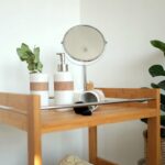 Ensemble Distributeur Savon avec Brosse WC Chic d’Accessoires de Salle de Bain en Céramique