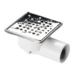 Siphon évacuation 10X10 coudée en plastique
