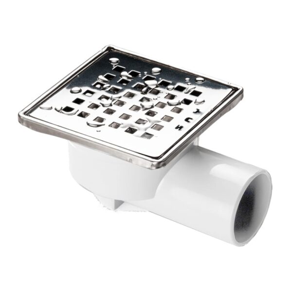 Siphon évacuation 10X10 coudée en plastique