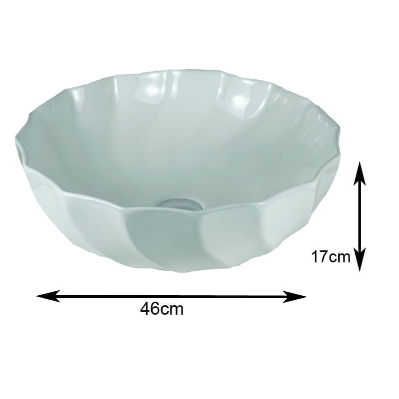 Vasque à Poser Pekma Rond Blanc en Céramique