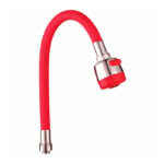 kuksa Bec de Robinet Flexible Rouge en Acier Inoxydable