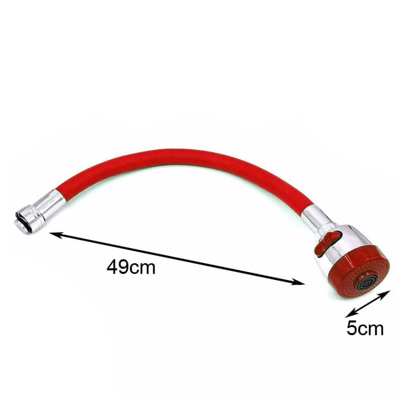 kuksa Bec de Robinet Flexible Rouge en Acier Inoxydable