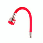 kuksa Bec de Robinet Flexible Rouge en Acier Inoxydable