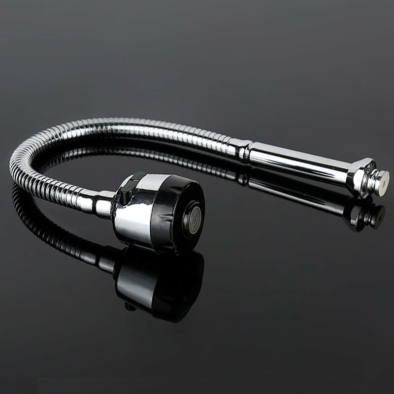 kuksa Bec de Robinet Flexible en Acier Inoxydable Chromé