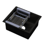 Evier de Cuisine Wissa Noir en Inox 55x45cm