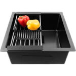 Evier de Cuisine Wissa Noir en Inox 55x45cm