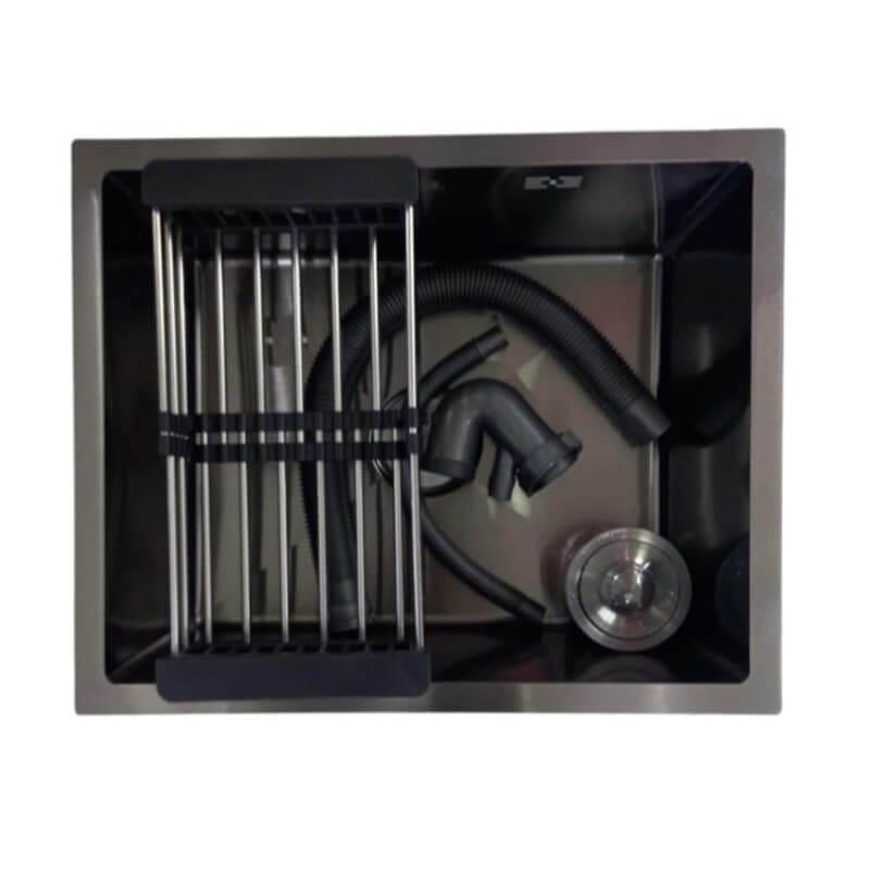 Evier de Cuisine Wissa Noir en Inox 55x45cm