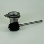 Ferri Vini Brosse WC en Aluminium et Porte-Brosse Gris