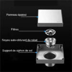 Siphon de Sol en Inox 15x15cm Vesko Salva