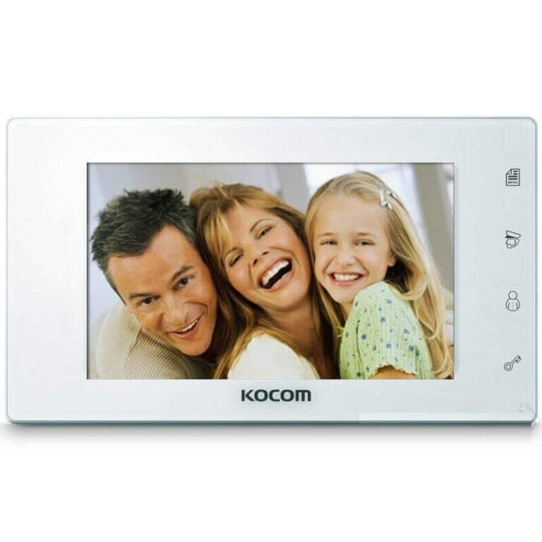 écran d'un visiophone Kocom KCV A374 blanc