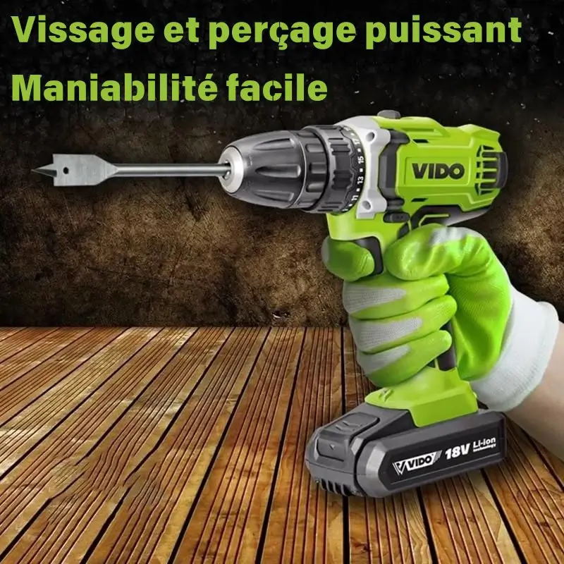 Drill Visseuse Sans Fils 18V Vido Perca