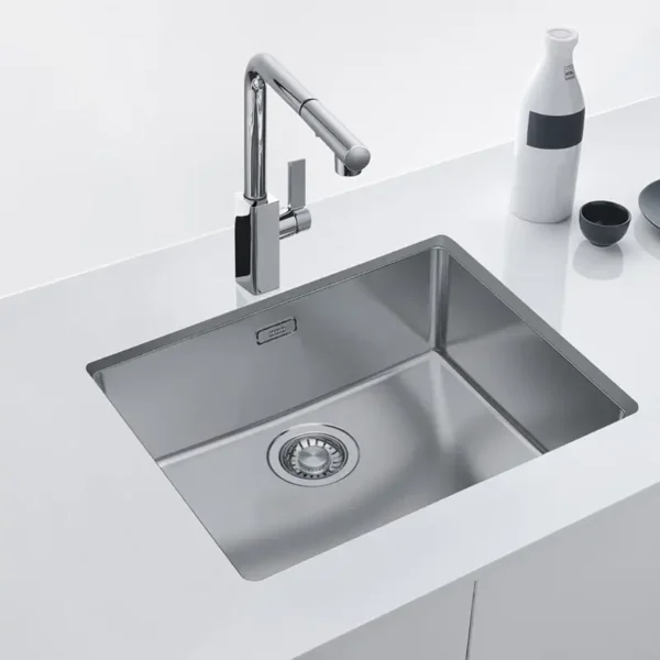 Evier de Cuisine Wissa gris en Inox 55x45cm