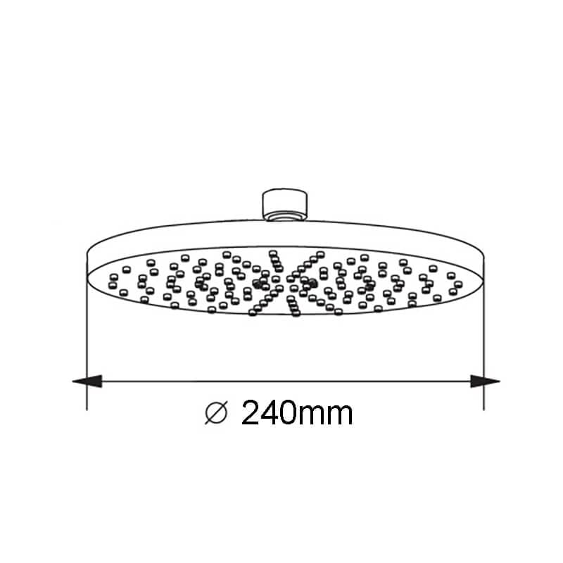 Pommeau de Douche Circulaire 24cm Agua Mix
