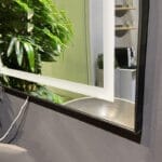 Meuble Salle de Bain noir avec Lavabo et Miroir à led