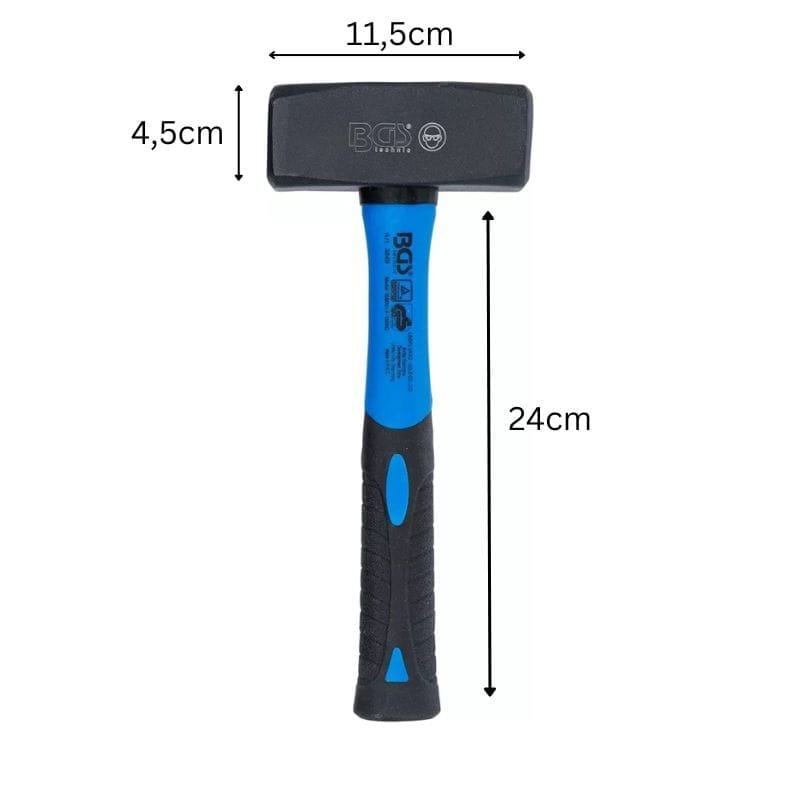 Massette 1500g avec Manche en Fibres de Verre BGS Masse