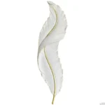 Applique Murale Plume 84cm blanc sanilum