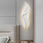Applique Murale Plume 84cm blanc sanilum