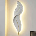 Applique Murale Plume 84cm blanc sanilum