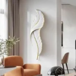 Applique Murale Plume 84cm blanc sanilum