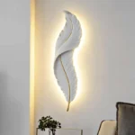Applique Murale Plume 84cm blanc sanilum
