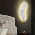 Applique Murale Plume 84cm blanc sanilum