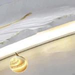 Applique Murale Plume 84cm blanc sanilum