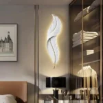 Applique Murale Plume 84cm blanc sanilum