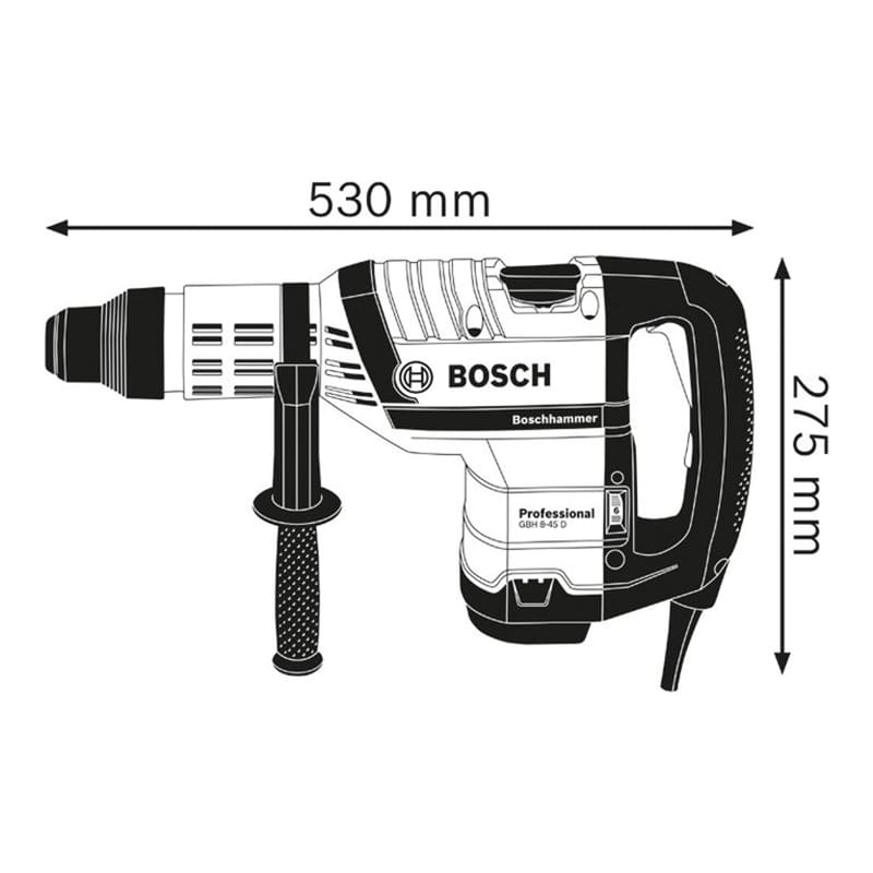 Perforateur SDS max 1500 W -12,5 J GBH 8-45 D Professional Bosch