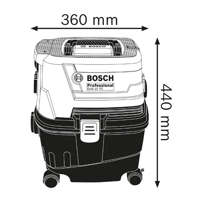 Aspirateur pour solides et liquides 15 L Bosch GAS 15 Professional