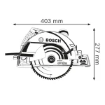 Scie circulaire filaire puissante 2500W GKS 235 Turbo Professional Bosch