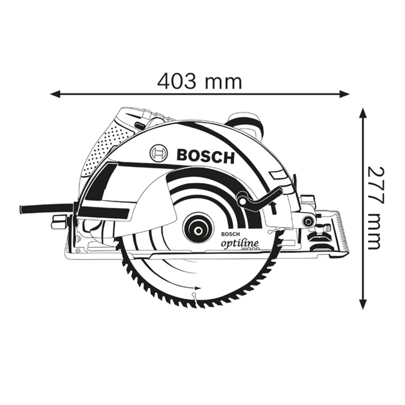 Scie circulaire filaire puissante 2500W GKS 235 Turbo Professional Bosch