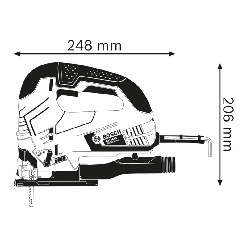 Scie sauteuse filaire fiable 650W GST 90 BE Professional Bosch